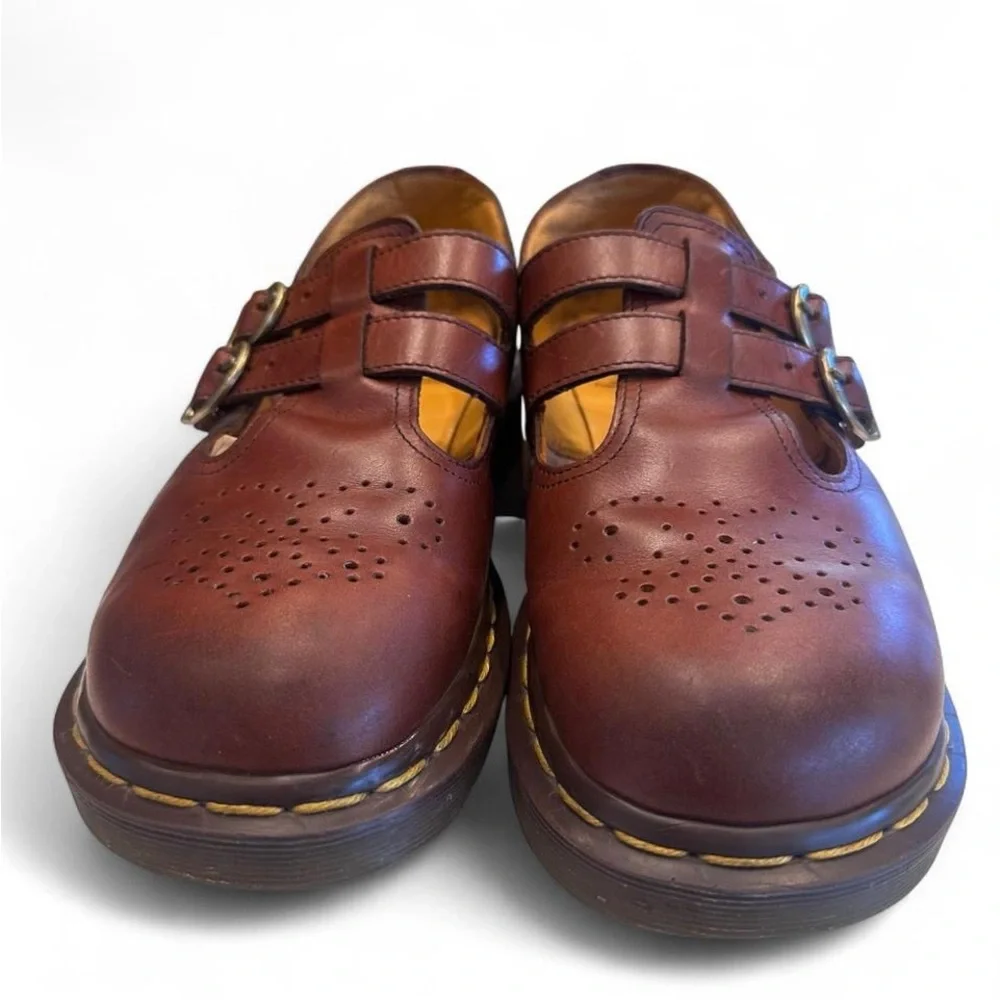 Vintage Dr. Martens 8065 Mary Jane Shoes Brown Made in England Women’s UK 6